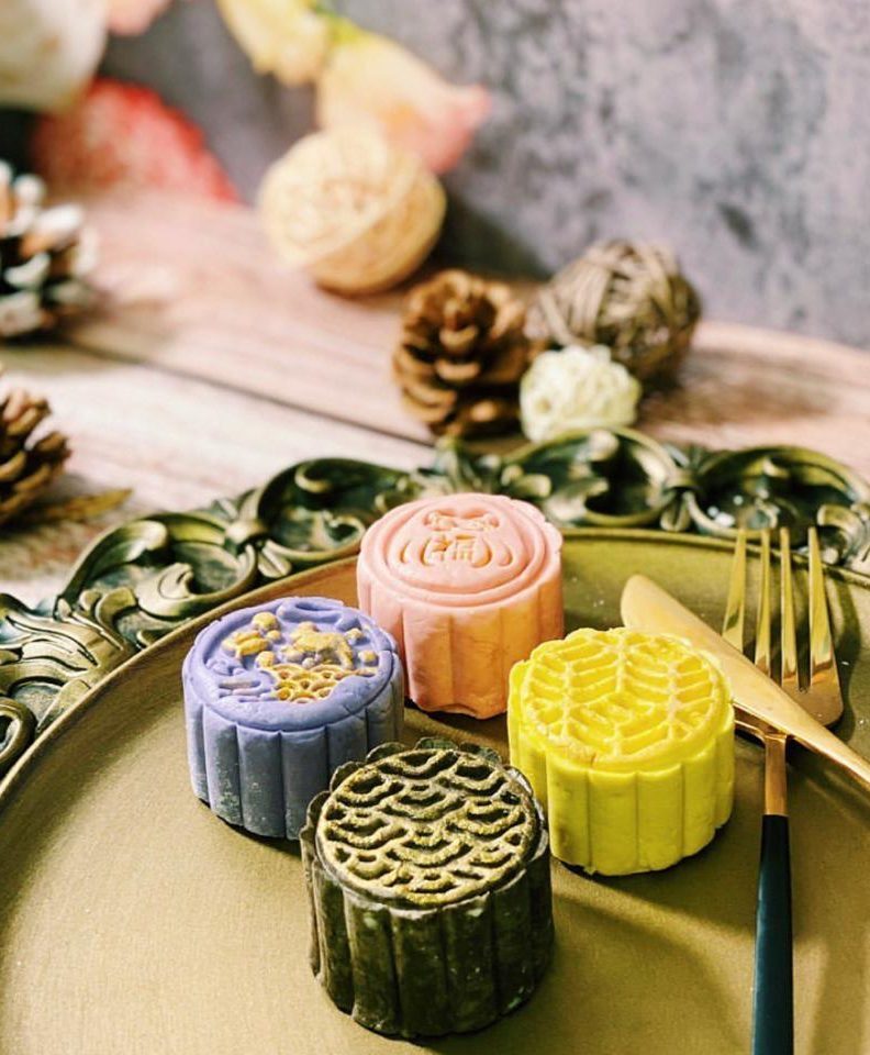Mooncake shaped handmade soap