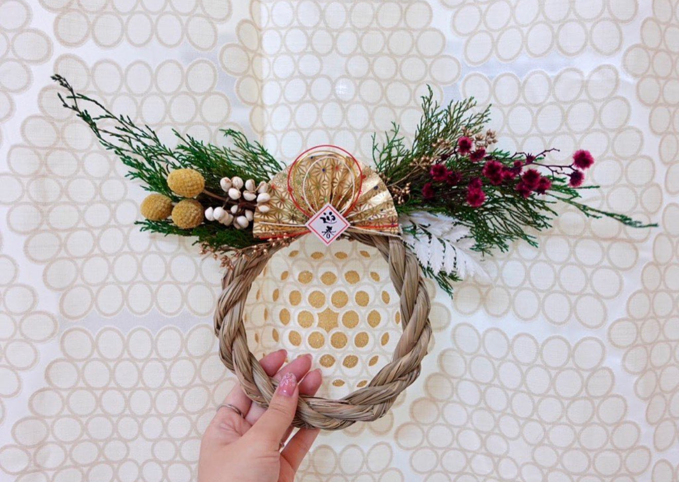 Christmas wreath/note string