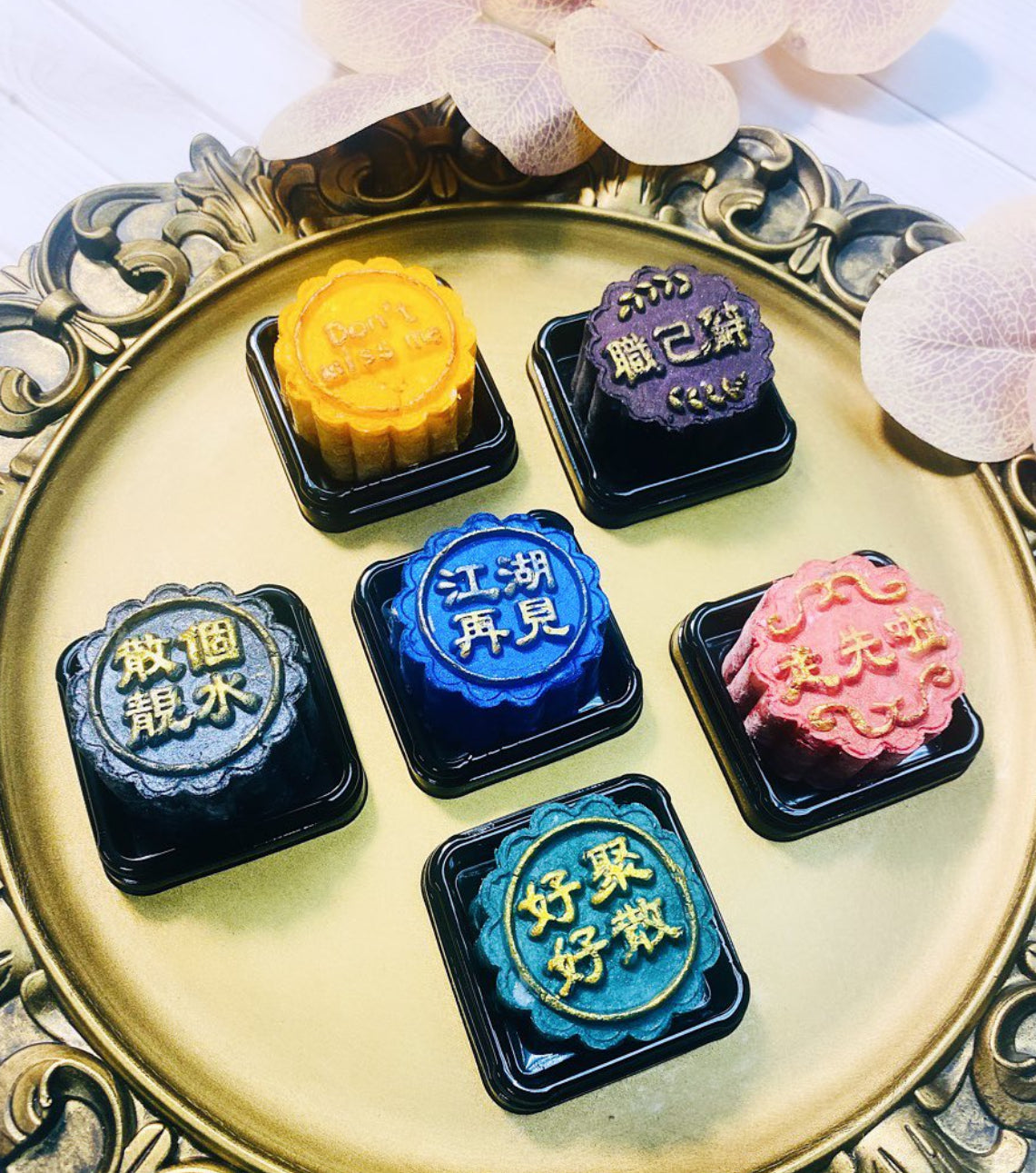 Mooncake shaped handmade soap