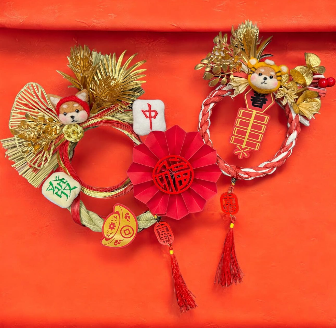 Christmas wreath/note string