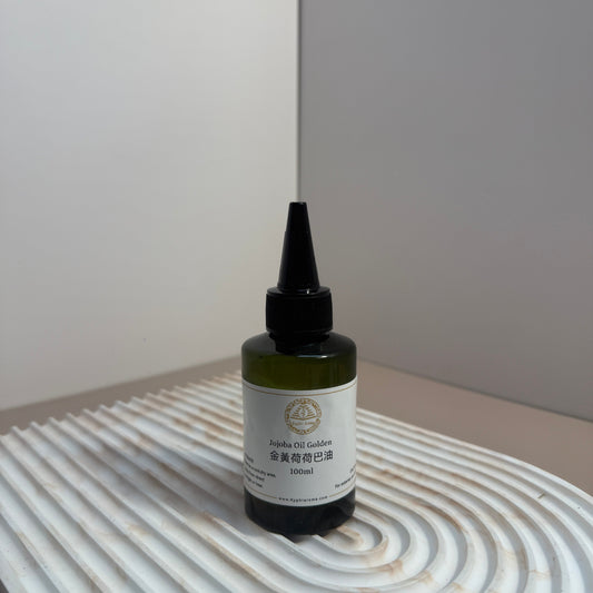 Cold-pressed golden jojoba oil