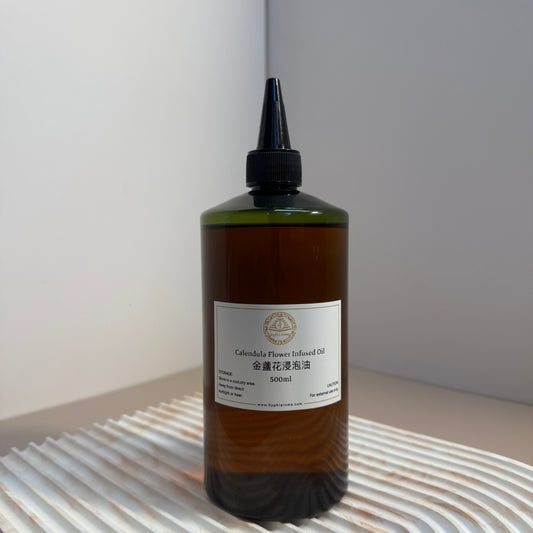Calendula-infused camellia oil