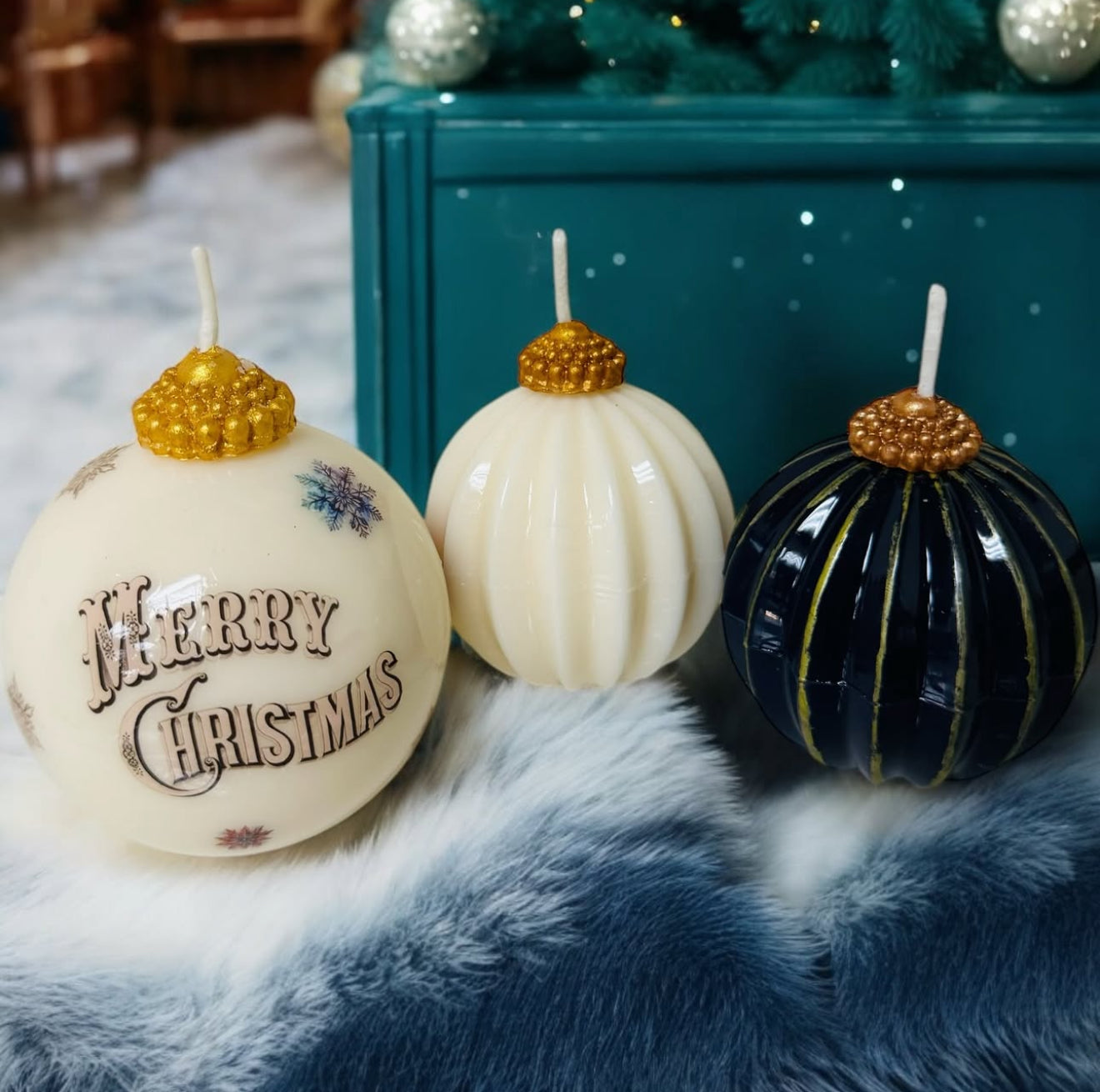 聖誕裝飾球蠟燭