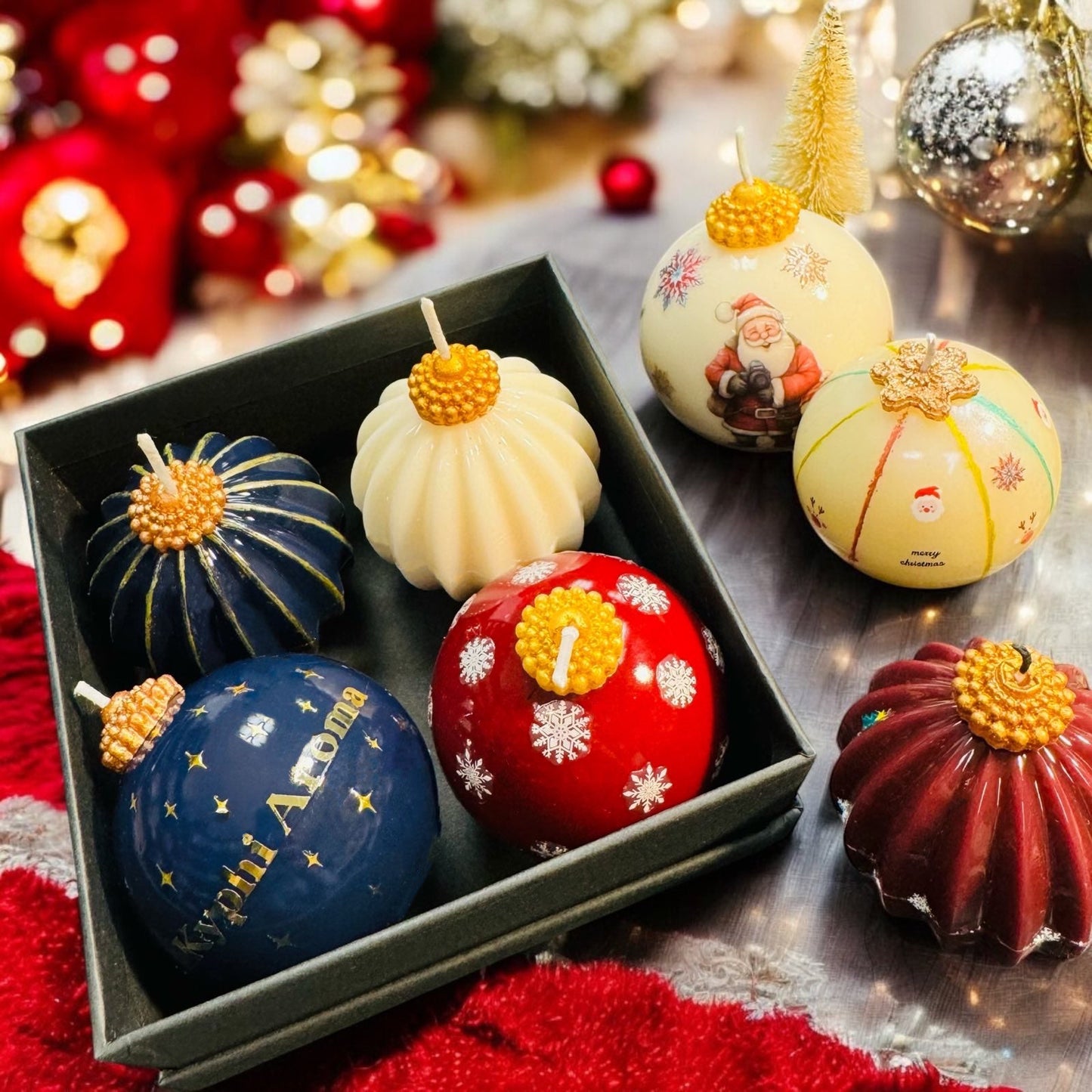 聖誕裝飾球蠟燭