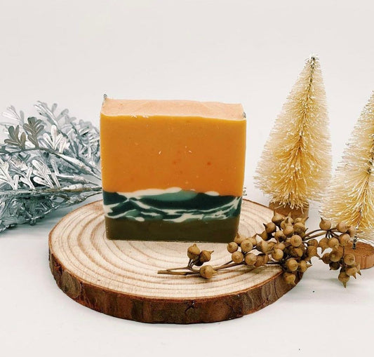 Wave pattern handmade soap